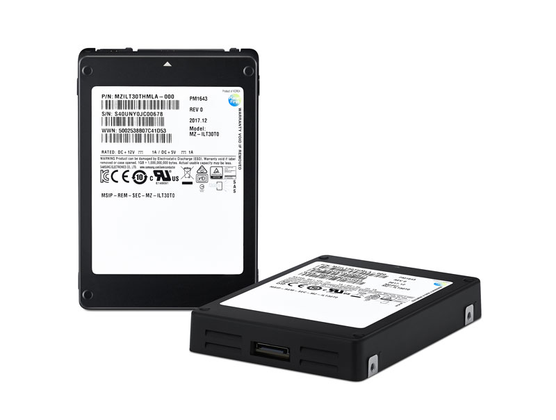 SSD SAS 12Gb/s PM1643 de Samsung